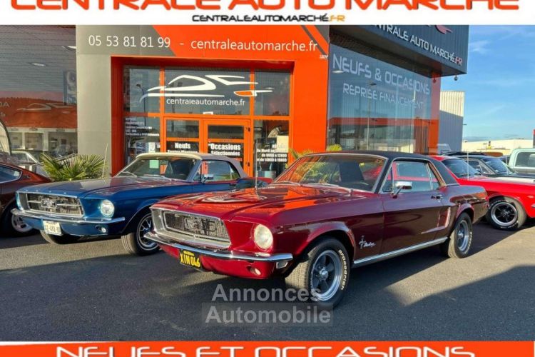 Ford Mustang COUPE TOIT VINYLE NOIR ROUGE 1968 CODE C - <small></small> 38.900 € <small>TTC</small> - #1