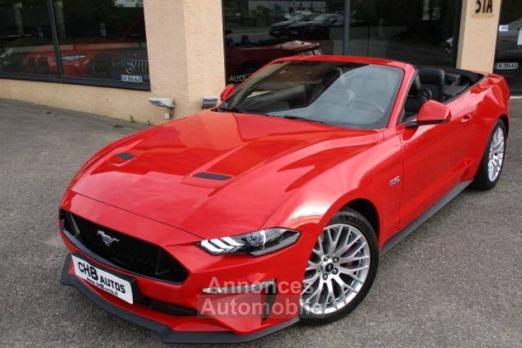 Ford Mustang v8 5.0 gt cabriolet phase 2 rouge 11600kms pack premium *dispo sur notre parc* 51900€ - <small></small> 51.900 € <small>TTC</small> - #1