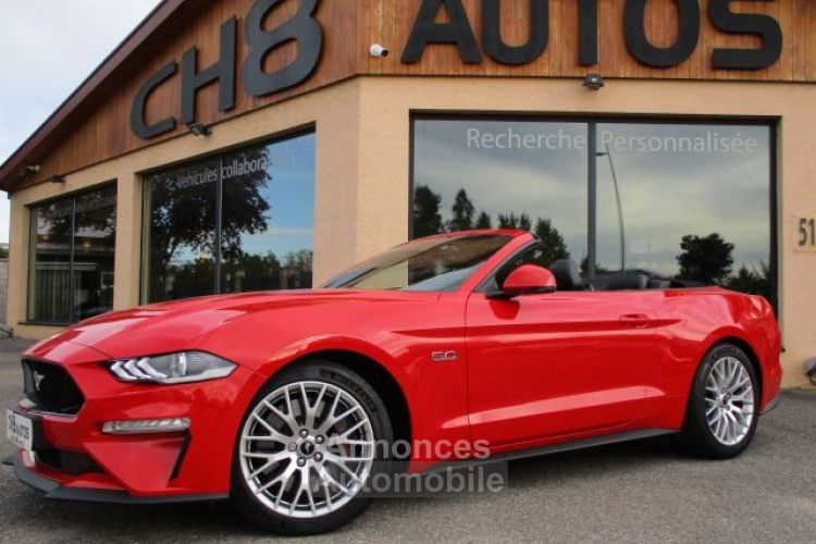 Ford Mustang v8 5.0 gt cabriolet phase 2 rouge 11600kms pack premium *dispo sur notre parc* 51900€ - <small></small> 51.900 € <small>TTC</small> - #4