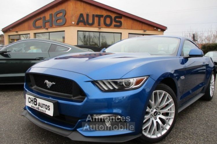 Ford Mustang V8 5.0 GT Fastback *dispo et visible sur notre parc* boite auto pack premium bleu cuir beige magnifique 45900 € - <small></small> 45.900 € <small>TTC</small> - #1