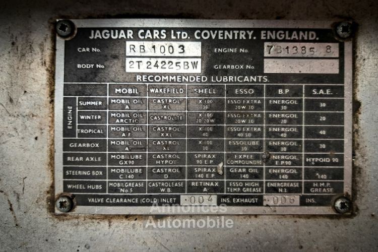 Jaguar D-Type Kit RAM - Base XJ6 - <small></small> 75.000 € <small>TTC</small> - #24