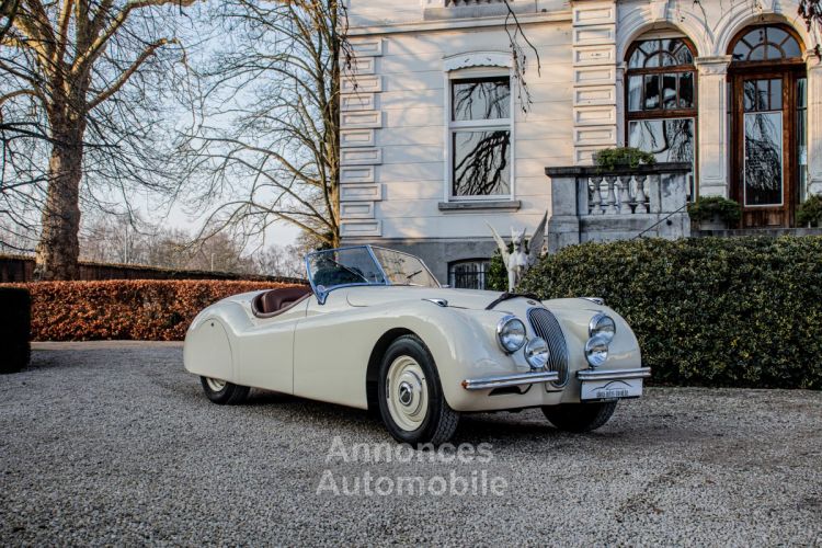 Jaguar XK120 XK 120 Open Top Speedster (OTS) LHD 1951 - OLDTIMER - GERESTAUREERD - MATCHING NUMBERS - SOFTTOP - CREAM WHITE - <small></small> 99.999 € <small>TTC</small> - #15