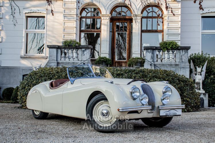 Jaguar XK120 XK 120 Open Top Speedster (OTS) LHD 1951 - OLDTIMER - GERESTAUREERD - MATCHING NUMBERS - SOFTTOP - CREAM WHITE - <small></small> 99.999 € <small>TTC</small> - #30