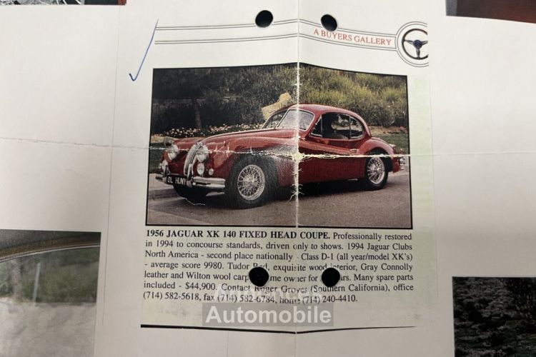 Jaguar XK140 coupe - <small></small> 89.900 € <small>TTC</small> - #60