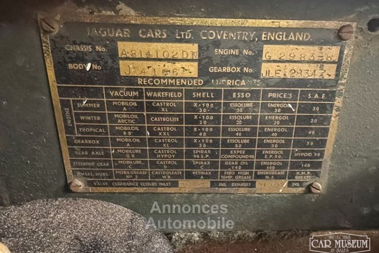 Jaguar XK140 SE Fixed Head  - <small></small> 81.000 € <small>TTC</small> - #19