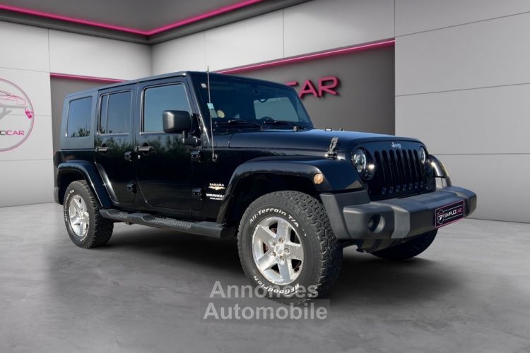 Jeep Wrangler 2,8 CRD UNLIMITED SAHARA SUPER ETAT + CABINE SOUPLE FULL LEDS GARANTIE - <small></small> 21.990 € <small>TTC</small> - #1