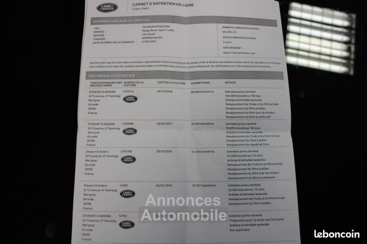 Land Rover Range Rover Sport Land ii 3.0 sdv6 306 hse dynamic auto - <small></small> 25.980 € <small>TTC</small> - #5