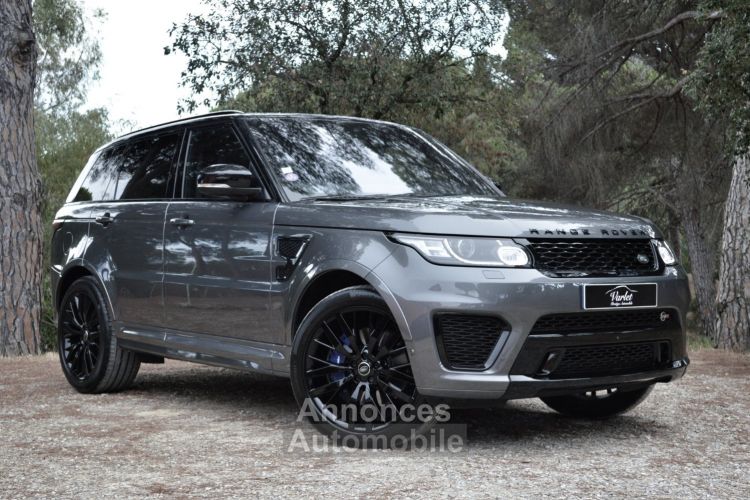 Land Rover Range Rover Sport MAGNIFIQUE RANGE ROVER SPORT SVR 5.0 V8 SC 550ch BVA8 2EME MAIN VALEUR NEUF + DE 157Ke LED SIEGES SPORT SOFTCLOSE TOIT PANO MERIDIAN CARBONE PACK BLAC - <small></small> 69.990 € <small>TTC</small> - #1