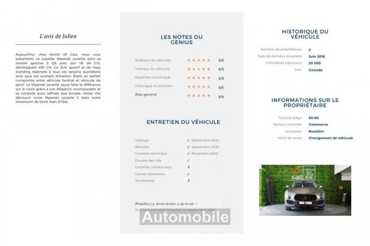 Maserati Levante S 3.0 V6 430 CH BVA SQ4 - <small></small> 46.900 € <small>TTC</small> - #9