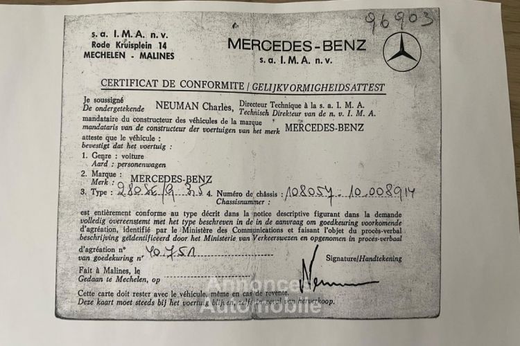 Mercedes 280 W108 SE 3.5 - <small></small> 16.900 € <small>TTC</small> - #80