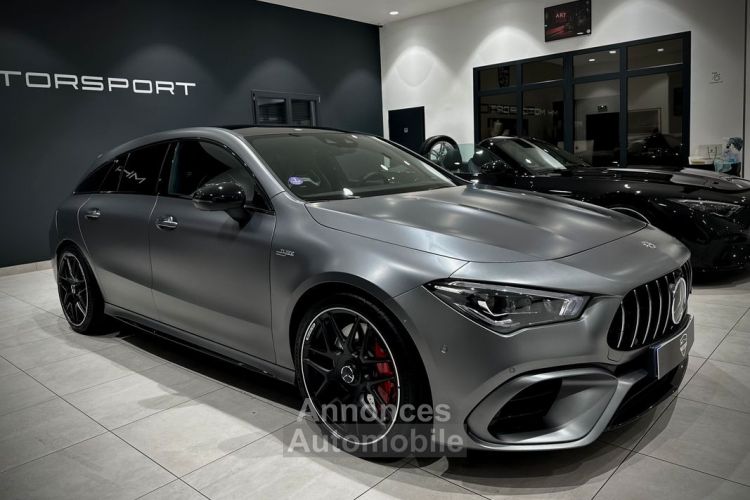 Mercedes CLA Shooting Brake MERCEDES 45 AMG S 421 CH PACK PERFORMANCE 4MATIC+ 8G-DCT SPEEDSHIFT LIGNE TITAN AKRAPOVIC GRIS MAT FRANÇAISE FULL OPTIONS - <small></small> 62.490 € <small>TTC</small> - #2