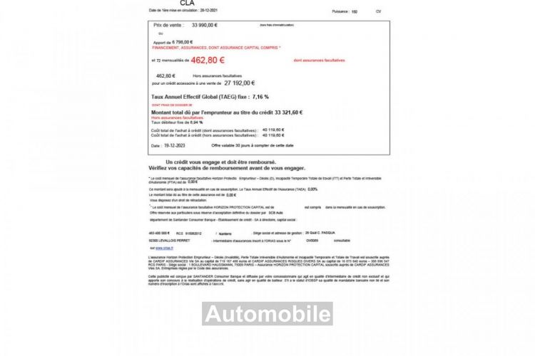 Mercedes Classe A Berline 200 d - BV 8G-DCT BM 177 AMG Line - <small></small> 29.990 € <small>TTC</small> - #2