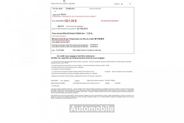 Mercedes Classe C 200 9G-Troni 205 Sportline 521e/mois - <small></small> 30.490 € <small>TTC</small> - #2