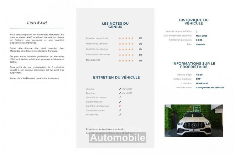 Mercedes GLE 53 + Hybrid EQ Boost 9G Speedshift TCT AMG 4-Matic+ - <small></small> 109.900 € <small>TTC</small> - #9