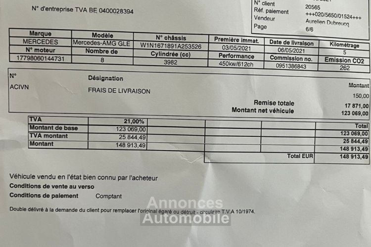 Mercedes GLE II 63 S AMG 612 CH EQBOOST 4MATIC+ 9G-TRONIC - <small></small> 139.990 € <small>TTC</small> - #63