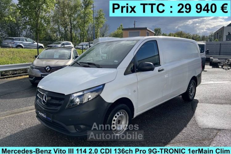 Mercedes Vito III 114 2.0 CDI 136ch Pro 9G-TRONIC 1erMain 15,000Kms Clim GPS Caméra 24,950euroH.T. / TVA20% - <small></small> 29.940 € <small>TTC</small> - #1