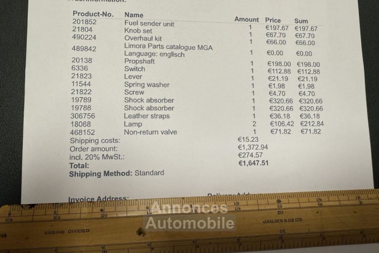 MG MGA A 1600 MK2 - <small></small> 33.500 € <small>TTC</small> - #75