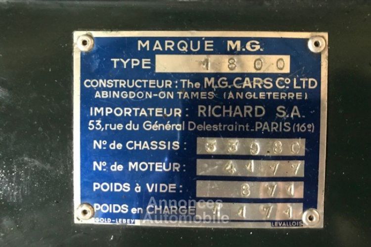 MG MGB B série 1 - <small></small> 29.000 € <small>TTC</small> - #21