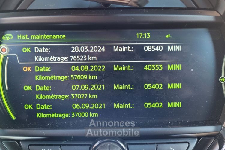 Mini One HATCH 3 PORTES F56 Cooper S 2.0 i 16V 192 BVA6 Edition Seven - ENTRETIENS BMW + REPROG ETHANOL SHIFTECH - <small></small> 20.490 € <small>TTC</small> - #22