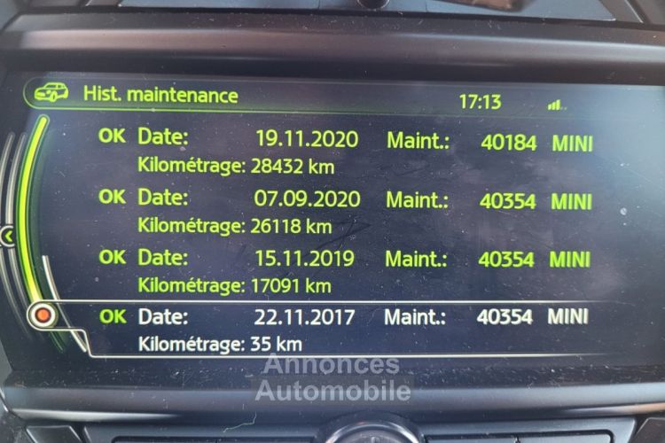 Mini One HATCH 3 PORTES F56 Cooper S 2.0 i 16V 192 BVA6 Edition Seven - ENTRETIENS BMW + REPROG ETHANOL SHIFTECH - <small></small> 20.490 € <small>TTC</small> - #23