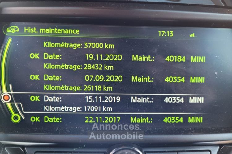 Mini One HATCH 3 PORTES F56 Cooper S 2.0 i 16V 192 BVA6 Edition Seven - ENTRETIENS BMW + REPROG ETHANOL SHIFTECH - <small></small> 20.490 € <small>TTC</small> - #24