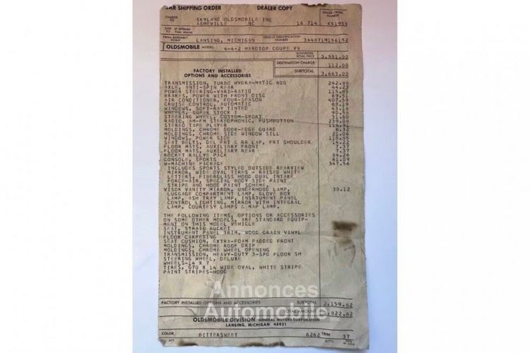 Oldsmobile 442 - <small></small> 74.800 € <small>TTC</small> - #24