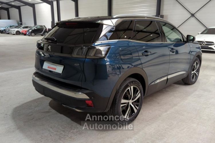 Peugeot 3008 1.2 PURETECH 130CV EAT8 GT + SIEGES CHAUFFANTS + HAYON MAINS LIBRES BLEU CELEBES / TOIT NOIR - <small></small> 28.800 € <small>TTC</small> - #4