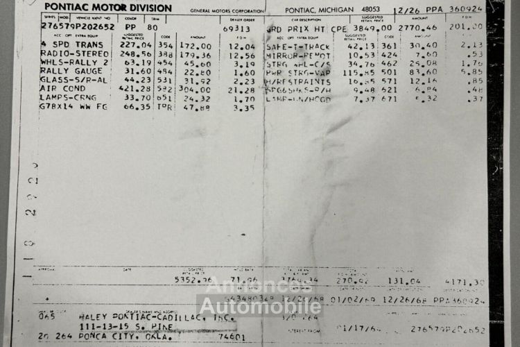 Pontiac Grand Prix - <small></small> 81.000 € <small>TTC</small> - #37