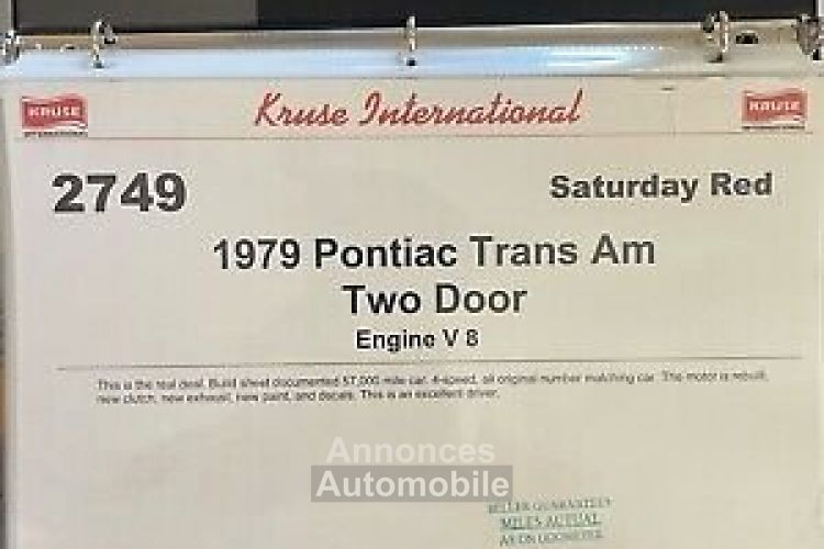 Pontiac Trans Am - <small></small> 94.000 € <small>TTC</small> - #26