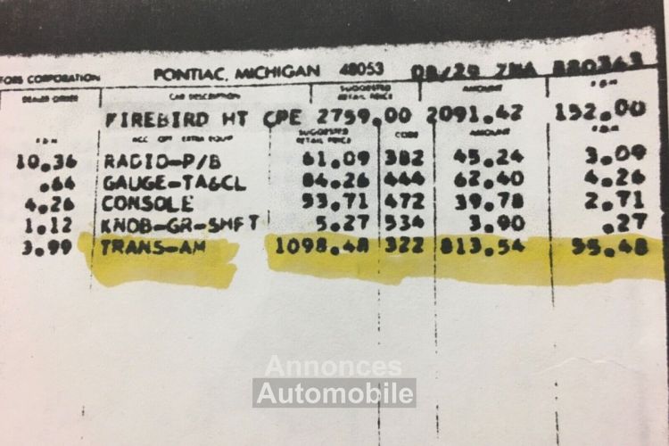 Pontiac Trans Am - <small></small> 139.000 € <small>TTC</small> - #25