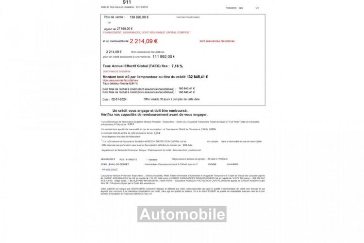 Porsche 911 3.0i 385 PDK TYPE 992 COUPE Carrera 2214e/mois - <small></small> 134.990 € <small>TTC</small> - #2