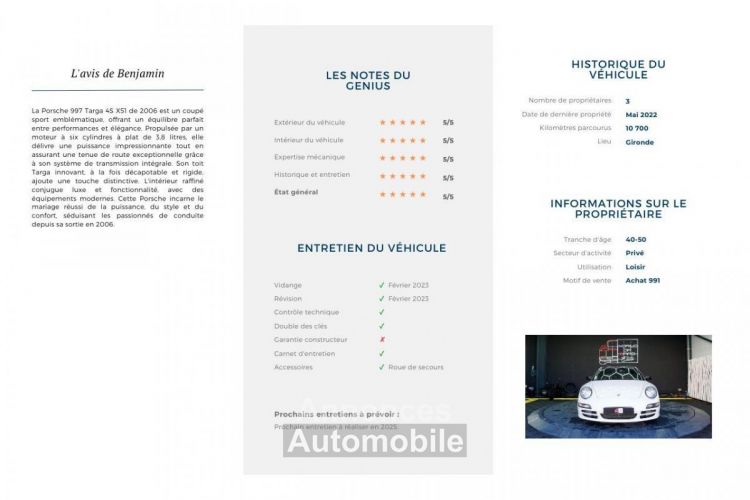 Porsche 911 3.8i TYPE 997 Targa 4S X51 - <small></small> 68.997 € <small>TTC</small> - #11