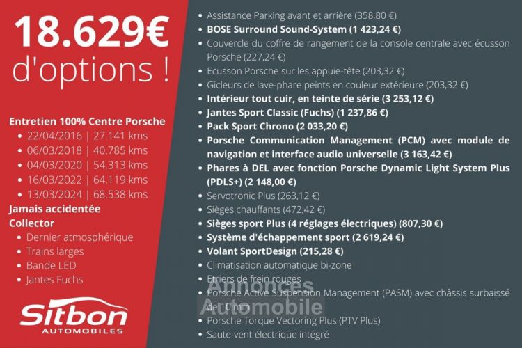 Porsche 911 991 Carrera 4S Cabriolet 3.8 400 PDK Sport Classic | PDLS+ 991.1 - <small></small> 109.980 € <small>TTC</small> - #2