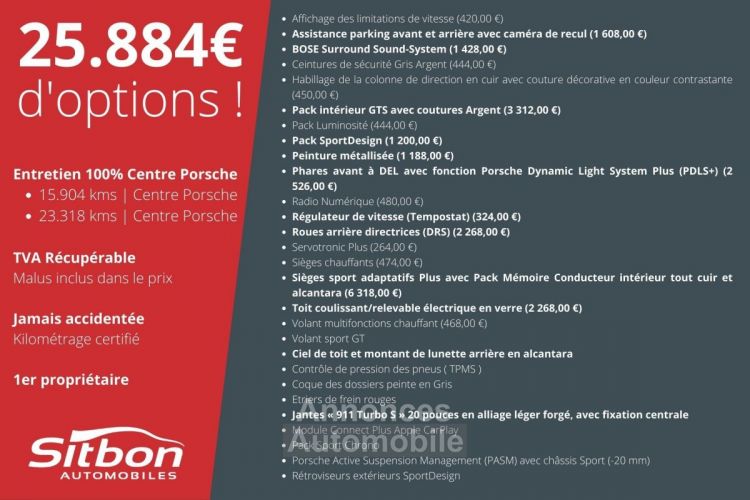 Porsche 911 991 Phase 2 Carrera 4 GTS Coupe 3.0 450 PDK | Sport Design | TVA | 25kE dopts | 991.2 - <small></small> 129.970 € <small></small> - #2