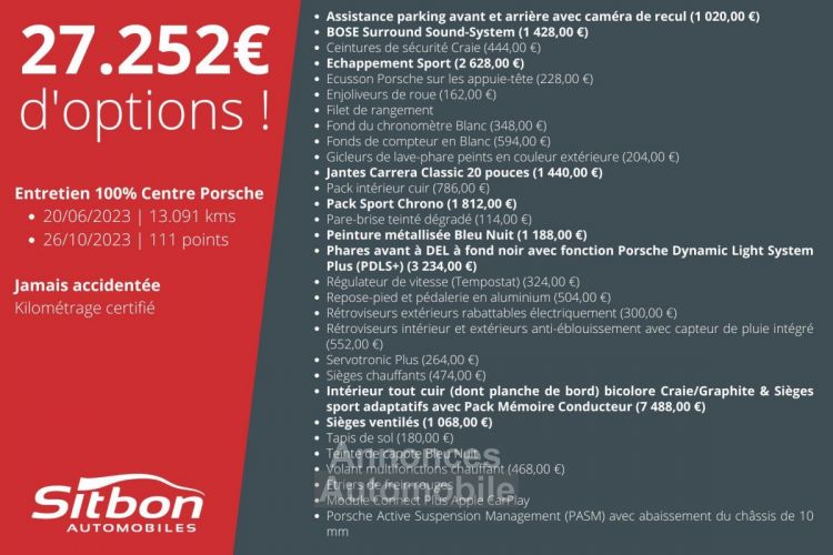 Porsche 911 991 Phase 2 Carrera S Cabriolet 3.0 420 PDK - <small></small> 119.980 € <small>TTC</small> - #2