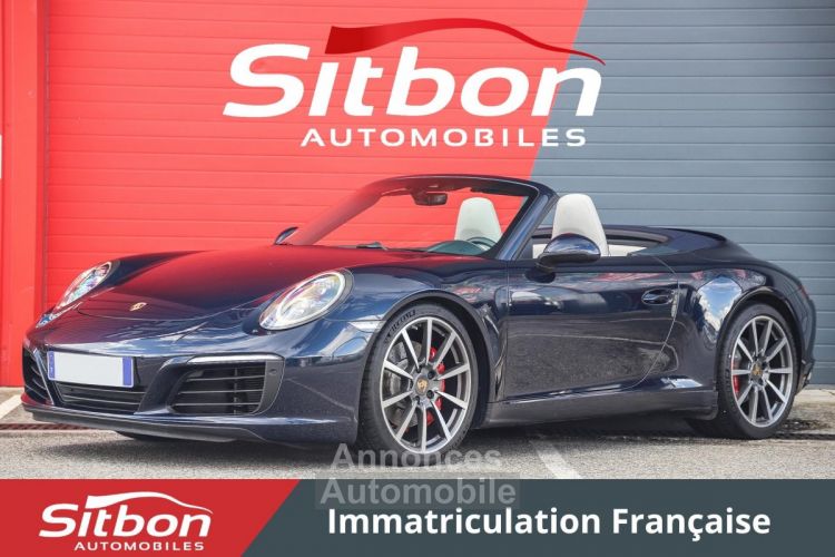 Porsche 911 991 Phase 2 Carrera S Cabriolet 3.0 420 PDK Bleu Nuit + Craie | 27kE doptions | 991.2 - <small></small> 124.980 € <small>TTC</small> - #1