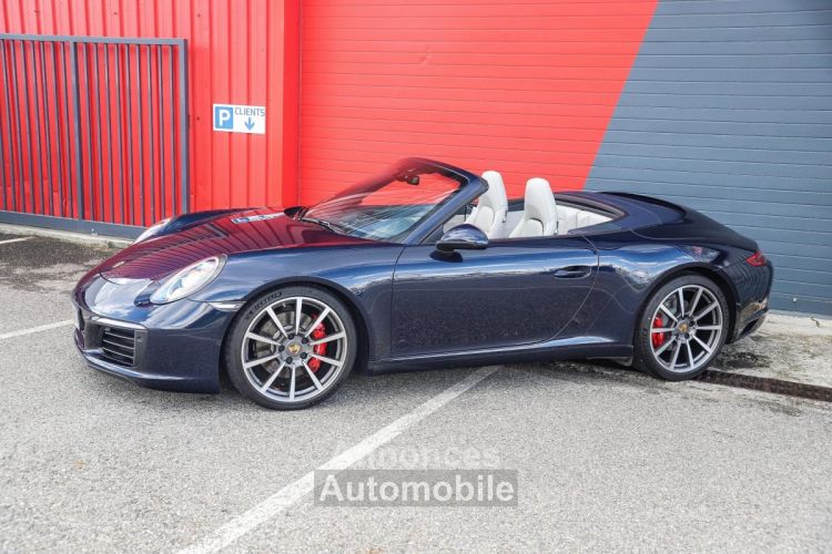 Porsche 911 991 Phase 2 Carrera S Cabriolet 3.0 420 PDK Bleu Nuit + Craie | 27kE doptions | 991.2 - <small></small> 124.980 € <small>TTC</small> - #28