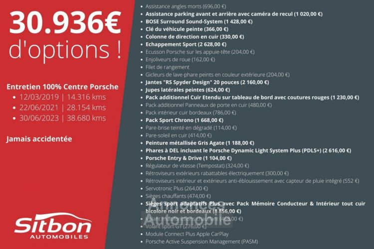 Porsche 911 991 Phase 2 Targa 4S 3.0 420 PDK + 30kE doptions | 991.2 - <small></small> 129.980 € <small>TTC</small> - #2