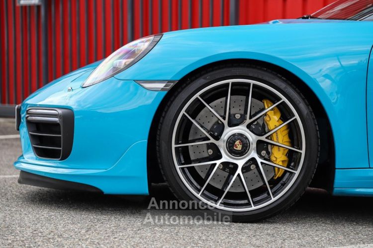 Porsche 911 991 Phase 2 Turbo S 3.8 580 Bleu Miami + Bicolor Craie/Graphite | 20kE doptions | 991.2 - <small></small> 159.980 € <small>TTC</small> - #30