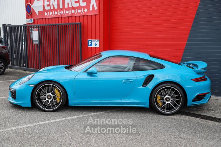 Porsche 911 991 Phase 2 Turbo S 3.8 580 Bleu Miami + Bicolor Craie/Graphite | 20kE doptions | 991.2 - <small></small> 159.980 € <small>TTC</small> - #33