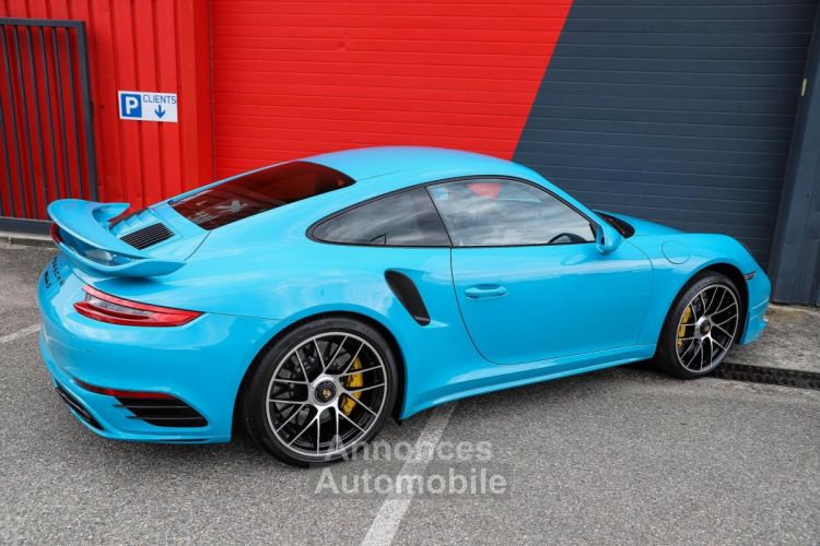 Porsche 911 991 Phase 2 Turbo S 3.8 580 Bleu Miami + Bicolor Craie/Graphite | 20kE doptions | 991.2 - <small></small> 159.980 € <small>TTC</small> - #37