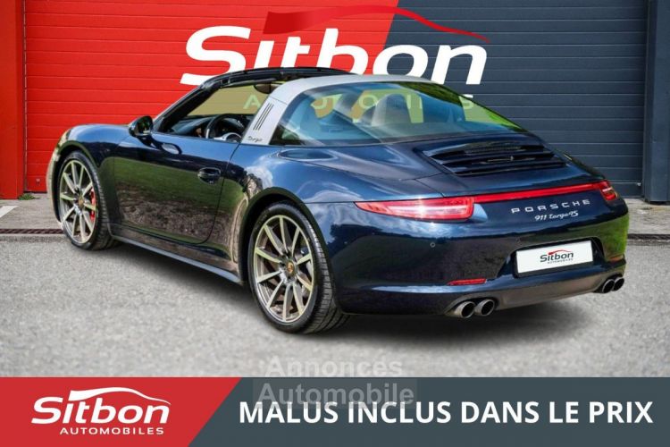 Porsche 911 991 Targa 4S 3.8 400 PDK | Bleu Nuit | Beige Louxor | 22kE doptions - <small></small> 119.980 € <small>TTC</small> - #3