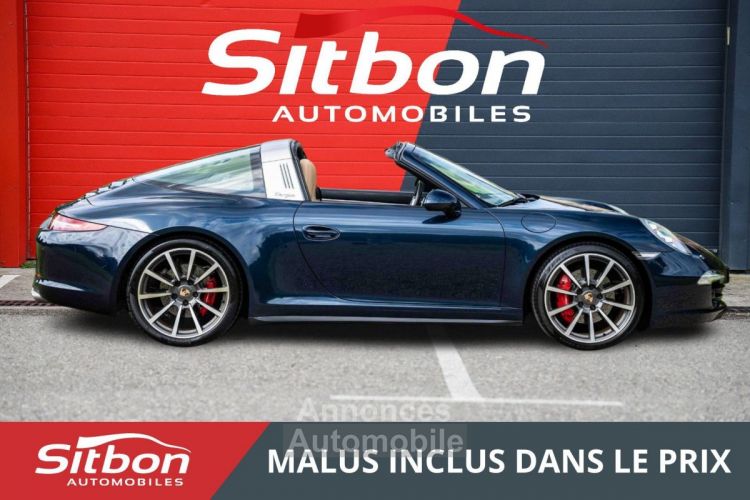 Porsche 911 991 Targa 4S 3.8 400 PDK | Bleu Nuit | Beige Louxor | 22kE doptions - <small></small> 119.980 € <small>TTC</small> - #4