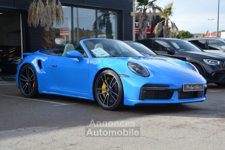 Porsche 911 992 TURBO S Cabriolet 1ere main 650 CV Bleu Requin Origine France 2022 LOA 1918,95 Euros / mois - <small></small> 260.000 € <small>TTC</small> - #1