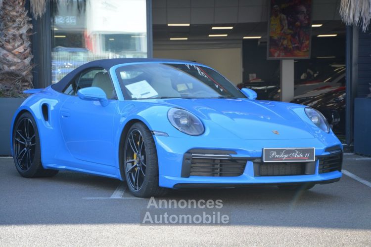 Porsche 911 992 TURBO S Cabriolet 1ere main 650 CV Bleu Requin Origine France 2022 LOA 1918,95 Euros / mois - <small></small> 260.000 € <small>TTC</small> - #2