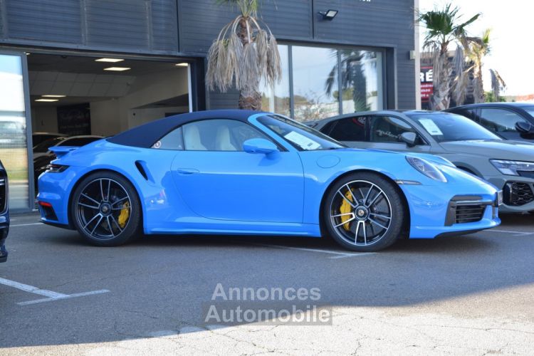 Porsche 911 992 TURBO S Cabriolet 1ere main 650 CV Bleu Requin Origine France 2022 LOA 1918,95 Euros / mois - <small></small> 260.000 € <small>TTC</small> - #3