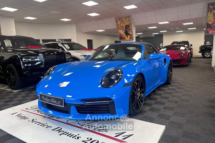 Porsche 911 992 TURBO S Cabriolet 1ere main 650 CV Bleu Requin Origine France 2022 LOA 1918,95 Euros / mois - <small></small> 260.000 € <small>TTC</small> - #15