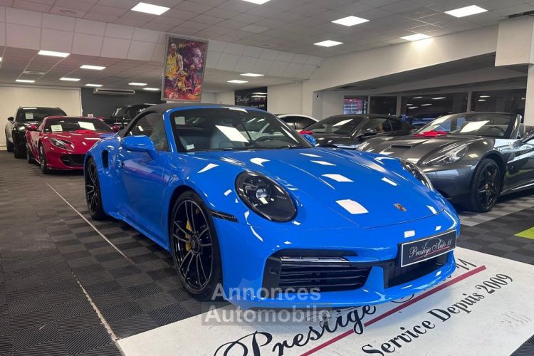 Porsche 911 992 TURBO S Cabriolet 1ere main 650 CV Bleu Requin Origine France 2022 LOA 1918,95 Euros / mois - <small></small> 260.000 € <small>TTC</small> - #16