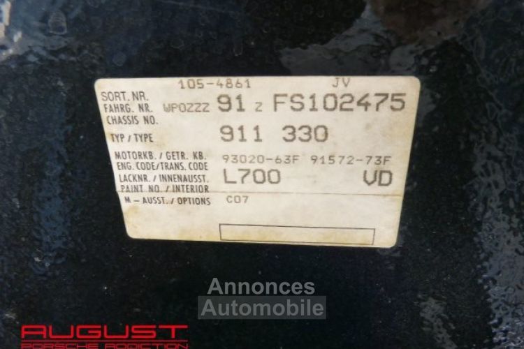 Porsche 911 Carrera 3.2 1985 - Prix sur Demande - #14