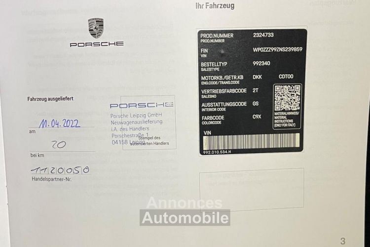 Porsche 992 GTS Cabriolet 480 ch – crédit 2450€/mois - <small></small> 187.900 € <small>TTC</small> - #38